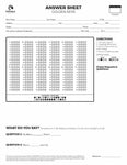 Golden Keys - Printed Answer Sheet